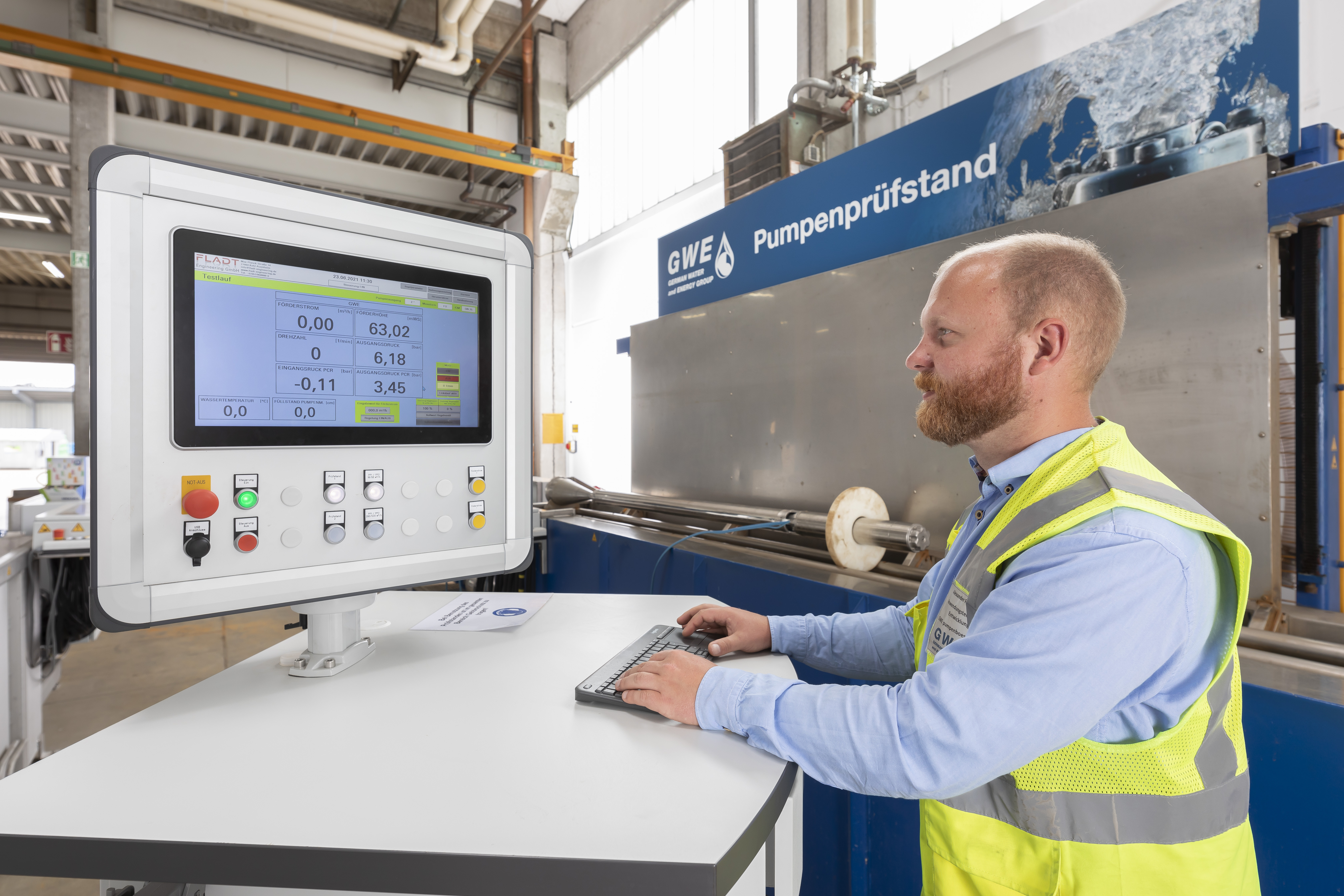 Pump test stand at GWE-plant in Peine