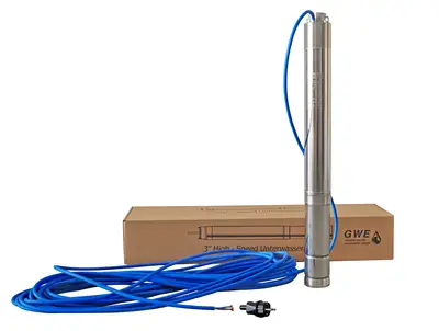 Submersible motor pump for water supply with box