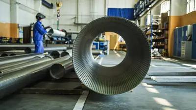 Produktion eines Edelstahl-Wickeldrahtfilter bei GWE in Nordhausen